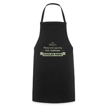 cooler Papa Sprüche - Kochschürze - Schwarz - Vorne - AI Model Male 185 dark (185cm)