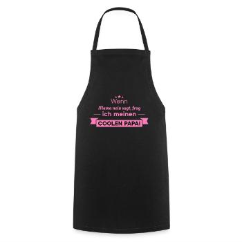 cooler Papa Spruch - Kochschürze - Schwarz - Vorne - AI Model Male 185 dark (185cm)