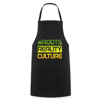 Reggae Musik Rastafari Jamaika - Kochschürze - Schwarz - Vorne - AI Model Male 185 dark (185cm)