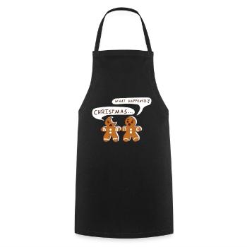 Ginger man eaten up Christmas - Cooking Apron - black - Front - AI Model Male 185 dark (185cm)