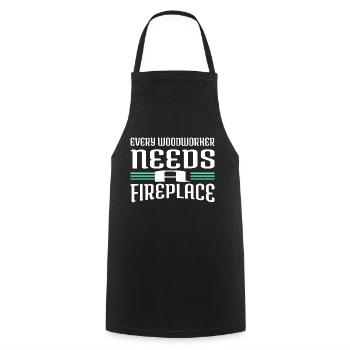 Carpenter Girl Tshirts Lumberman Woodcutter - Cooking Apron - black - Front - AI Model Male 185 dark (185cm)