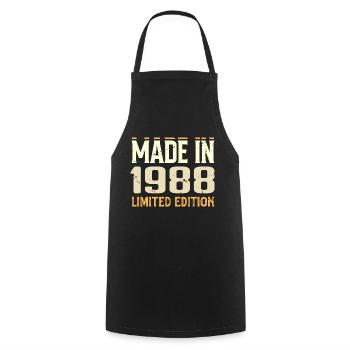 Cadeau Anniversaire 1988 Génial Depuis 1988 Retro - Tablier de cuisine - noir - Devant - AI Model Male 185 dark (185cm)