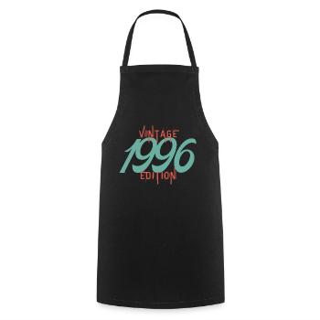 Jahrgang 1996 Ausgabe - Kochschürze - Schwarz - Vorne - AI Model Male 185 dark (185cm)
