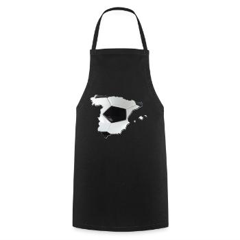 Espagne | Vrai football | Carte - Tablier de cuisine - noir - Devant - AI Model Male 185 dark (185cm)