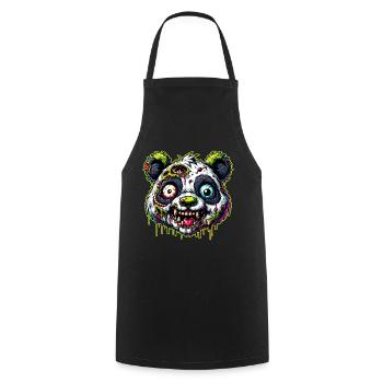 Panda Zombie Monster Halloween - Kochschürze - Schwarz - Vorne - AI Model Male 185 dark (185cm)