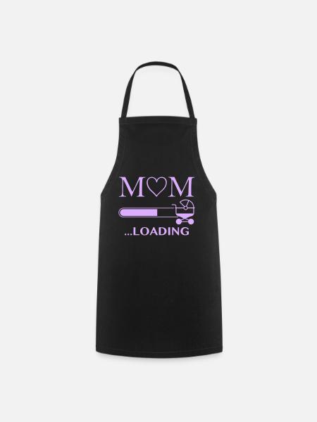 mom loading - Kochschürze - Schwarz