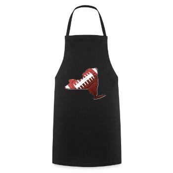 New York (United States) | real football | Map - Cooking Apron - black - Front - AI Model Male 185 dark (185cm)