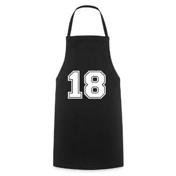 18 - Cooking Apron - black - Front - AI Model Male 185 dark (185cm)