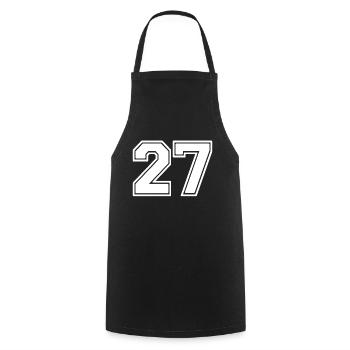 27 - Cooking Apron - black - Front - AI Model Male 185 dark (185cm)