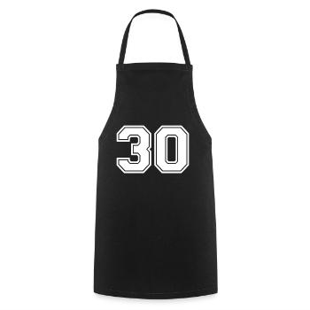 30 - Cooking Apron - black - Front - AI Model Male 185 dark (185cm)
