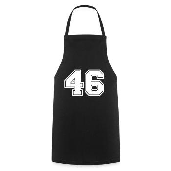 46 - Cooking Apron - black - Front - AI Model Male 185 dark (185cm)