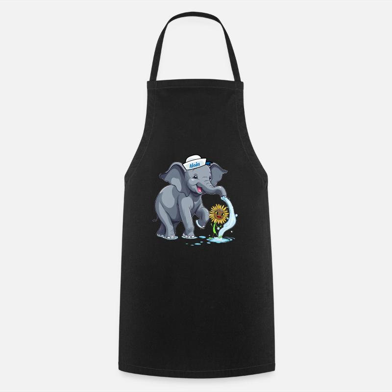 Elephant Elephant Maritime - Cooking Apron - black