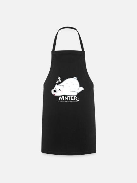 Winter Bear - Kochschürze - Schwarz