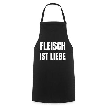 Fleisch ist Liebe - Kochschürze - Schwarz - Vorne - AI Model Male 185 dark (185cm)