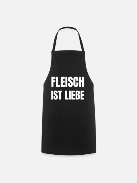 Fleisch ist Liebe - Kochschürze - Schwarz