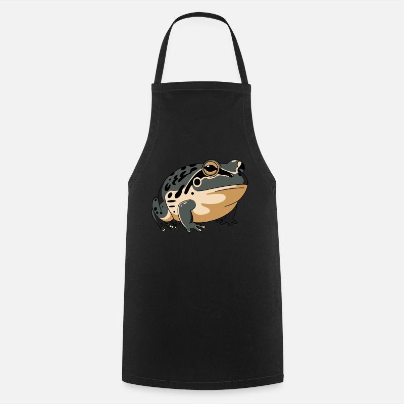 Illustration de grenouille unique - Tablier de cuisine - noir