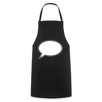 Speech Bubble Design - Cooking Apron - black - Front - AI Model Male 185 dark (185cm)