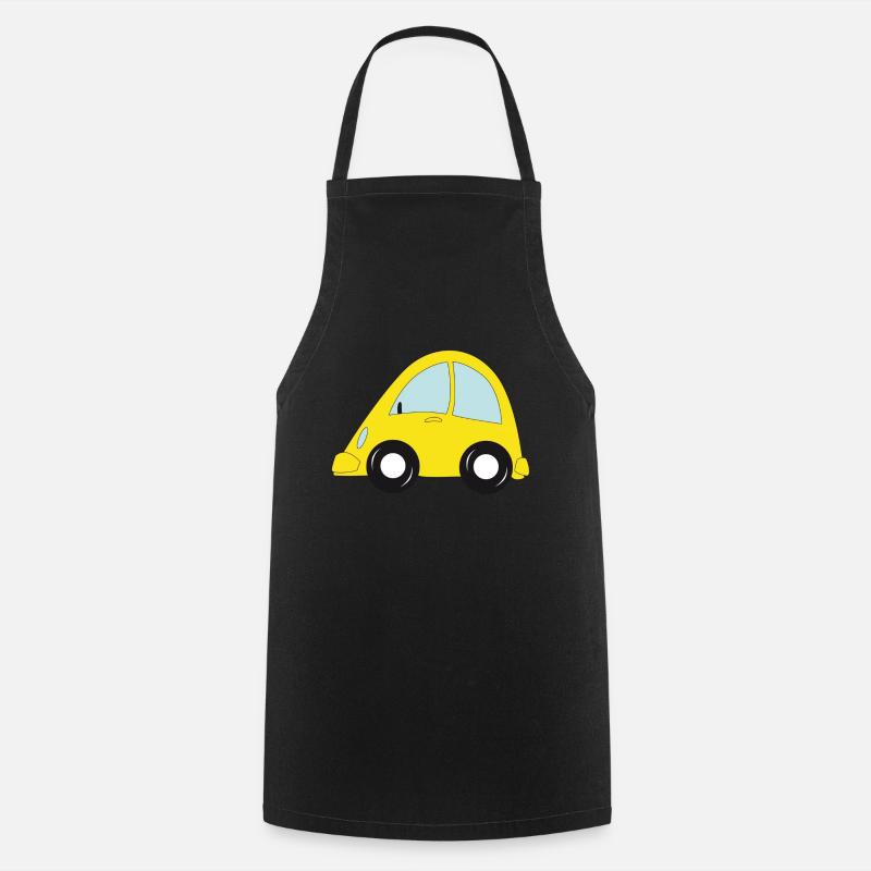 yellow car - Cooking Apron - black