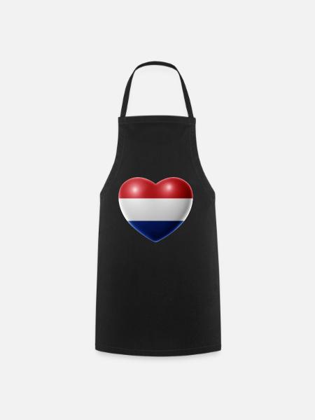 Herz (Niederlande / Nederland) - Kochschürze - Schwarz