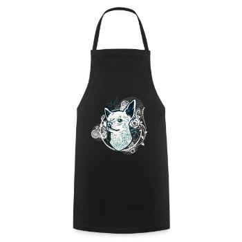 Vintage Tattooed Chihuahua Dog.Gifts for dog lover - Cooking Apron - black - Front - AI Model Male 185 dark (185cm)