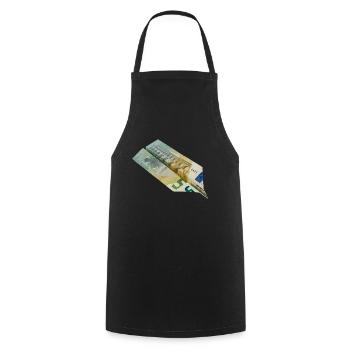 5-Euro-Schein - Kochschürze - Schwarz - Vorne - AI Model Male 185 dark (185cm)