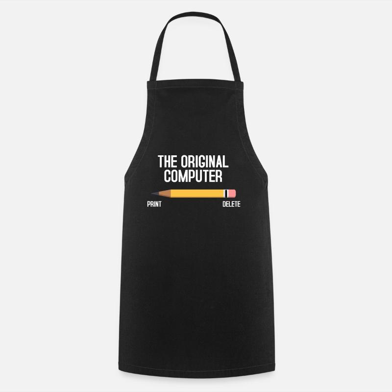 computer - Cooking Apron - black