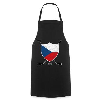 Tschechien Eishockey Czechia Flagge Sport Geschenk - Kochschürze - Schwarz - Vorne - AI Model Male 185 dark (185cm)