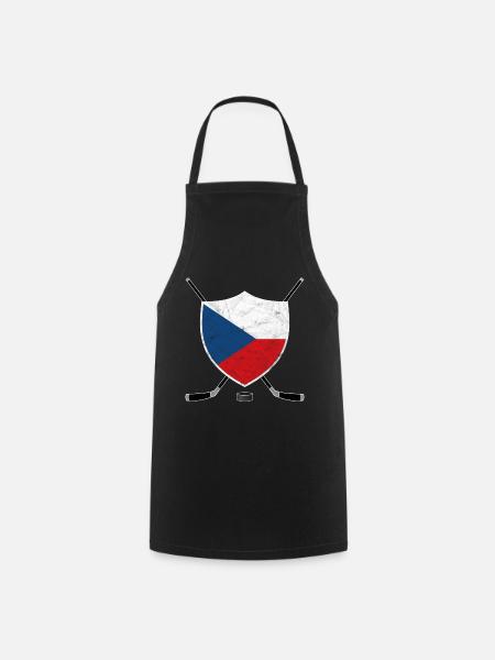 Tschechien Eishockey Czechia Flagge Sport Geschenk - Kochschürze - Schwarz