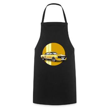Sports car - Cooking Apron - black - Front - AI Model Male 185 dark (185cm)