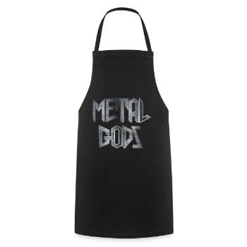 METAL GODS - Cooking Apron - black - Front - AI Model Male 185 dark (185cm)