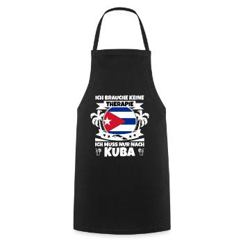 Kuba Flagge Karibik Urlaub Cuba Reise Havanna - Kochschürze - Schwarz - Vorne - AI Model Male 185 dark (185cm)