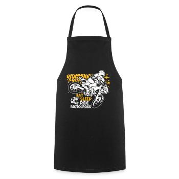 Mangez Sleep Ride Motocross - Tablier de cuisine - noir - Devant - AI Model Male 185 dark (185cm)