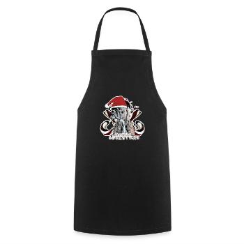 Boxer Christmas - Cooking Apron - black - Front - AI Model Male 185 dark (185cm)