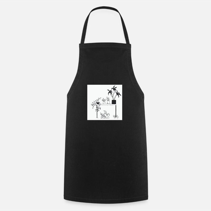 Plants - Cooking Apron - black