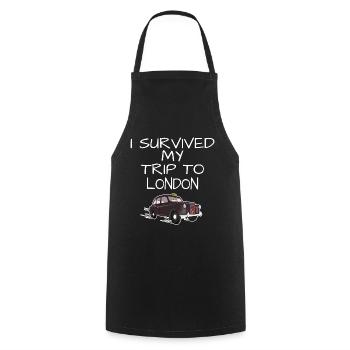 I survived my trip to london souvenir gift - Cooking Apron - black - Front - AI Model Male 185 dark (185cm)