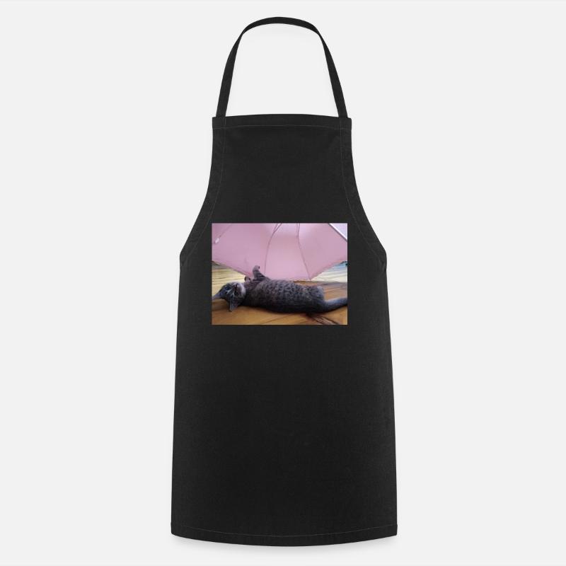 cat, kitten, kitty - Cooking Apron - black