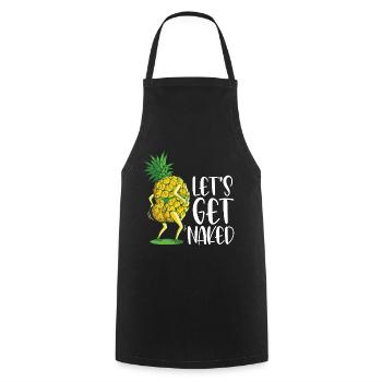 Ananas - Tablier de cuisine - noir - Devant - AI Model Male 185 dark (185cm)
