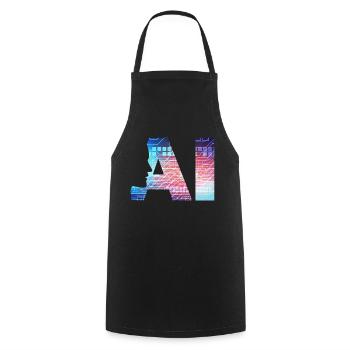 Artificial Intelligence - Cooking Apron - black - Front - AI Model Male 185 dark (185cm)