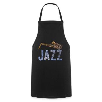 Jazz - Kochschürze - Schwarz - Vorne - AI Model Male 185 dark (185cm)