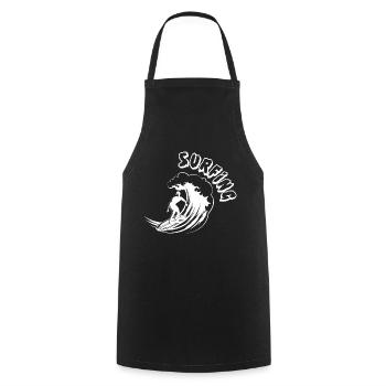 Vague Surf Surf Surf Surf Surfer - Tablier de cuisine - noir - Devant - AI Model Male 185 dark (185cm)