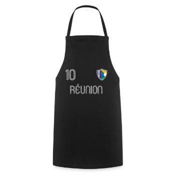 Réunion Football Team - Cooking Apron - black - Front - AI Model Male 185 dark (185cm)