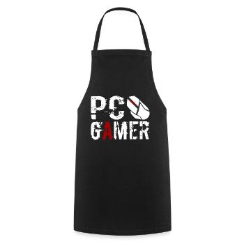 PC Gamer Maus Gaming Zocken - Kochschürze - Schwarz - Vorne - AI Model Male 185 dark (185cm)