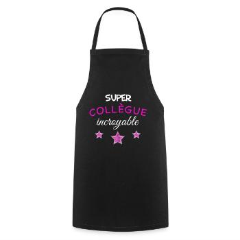 Super collègue incroyable - Tablier de cuisine - noir - Devant - AI Model Male 185 dark (185cm)
