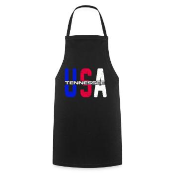 Usa Tennessee Vintage fier citoyen américain - Tablier de cuisine - noir - Devant - AI Model Male 185 dark (185cm)