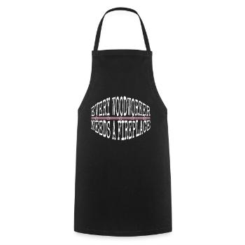 drôle de citation drôle de travail forestier maçon - Tablier de cuisine - noir - Devant - AI Model Male 185 dark (185cm)