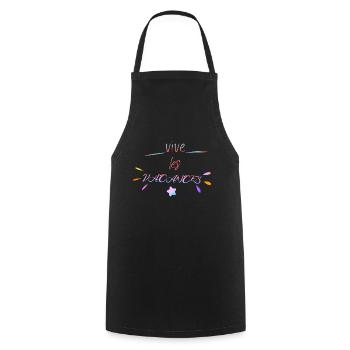 Vive les vacances shirt, voyage shirt - Tablier de cuisine - noir - Devant - AI Model Male 185 dark (185cm)