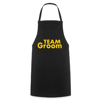 Team groom - Kochschürze - Schwarz - Vorne - AI Model Male 185 dark (185cm)