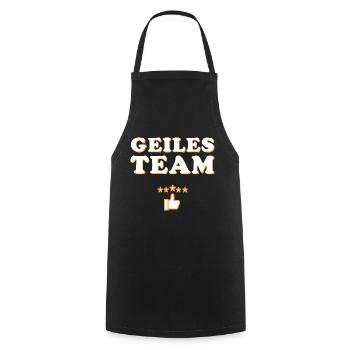 Geiles Team & Teamplayer und Mannschaft - Kochschürze - Schwarz - Vorne - AI Model Male 185 dark (185cm)