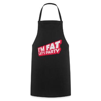 im fat lets party - Kochschürze - Schwarz - Vorne - AI Model Male 185 dark (185cm)