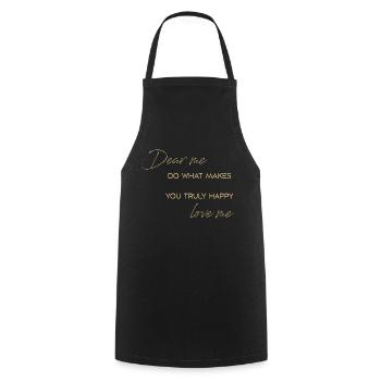dear me - Cooking Apron - black - Front - AI Model Male 185 dark (185cm)